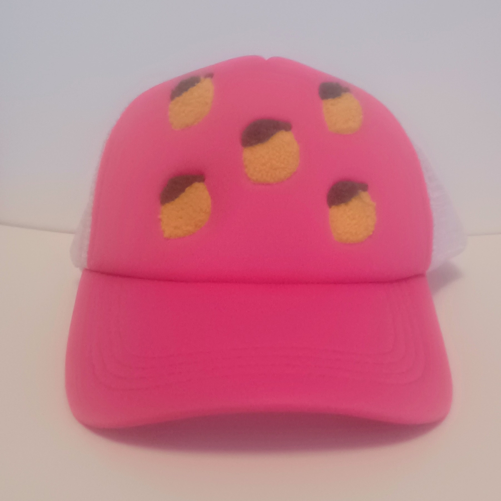Pink Hat with Lemon Accents